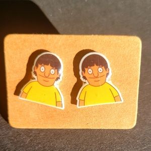 Bob's Burgers Gene Acrylic Stud Earrings